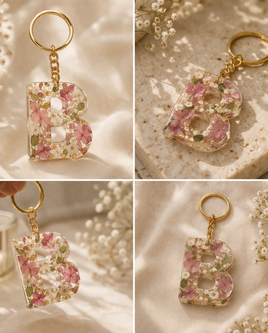 Sunset Ombré Resin Keychain